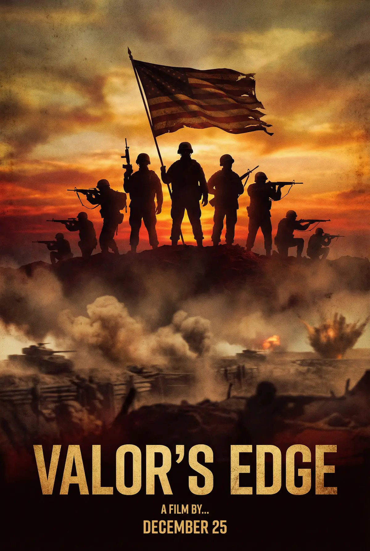 丝瓜视频 出品战争史诗片《铁血意志》电影海报